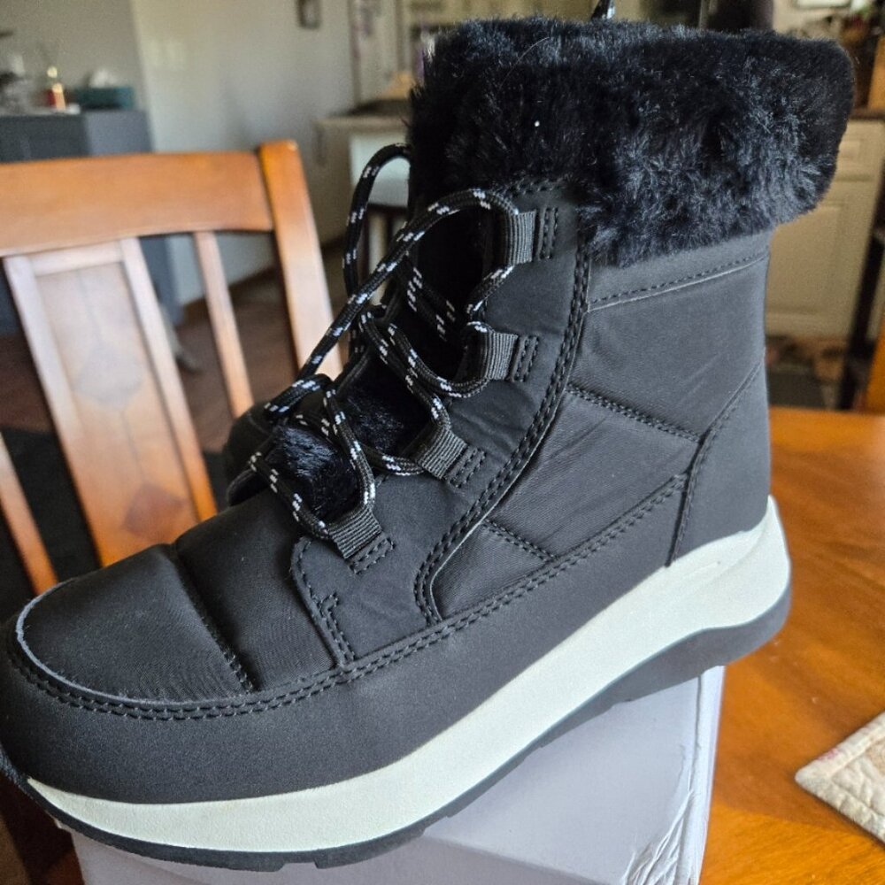 Black winter womens boots